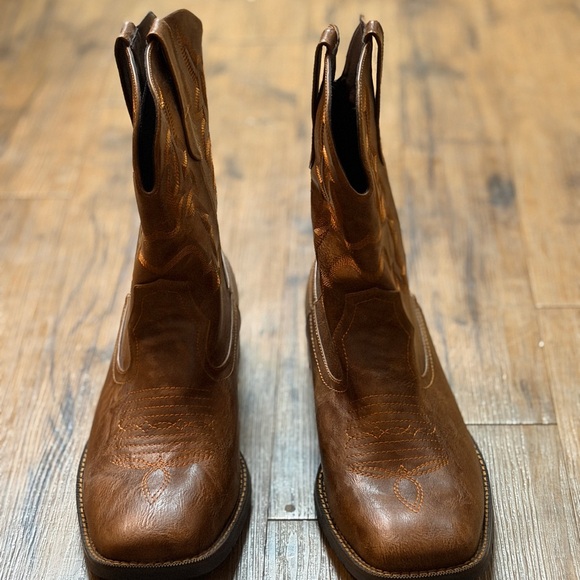 Men’s Brown Cowboy Boots (Western Style) – Excellent Condition, Worn Once - Picture 2 of 4
